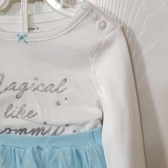 NWT New Carter's Magical Like Mommy Cream & Baby Blue (2) Piece Set 12 Months - Picture 4 of 7